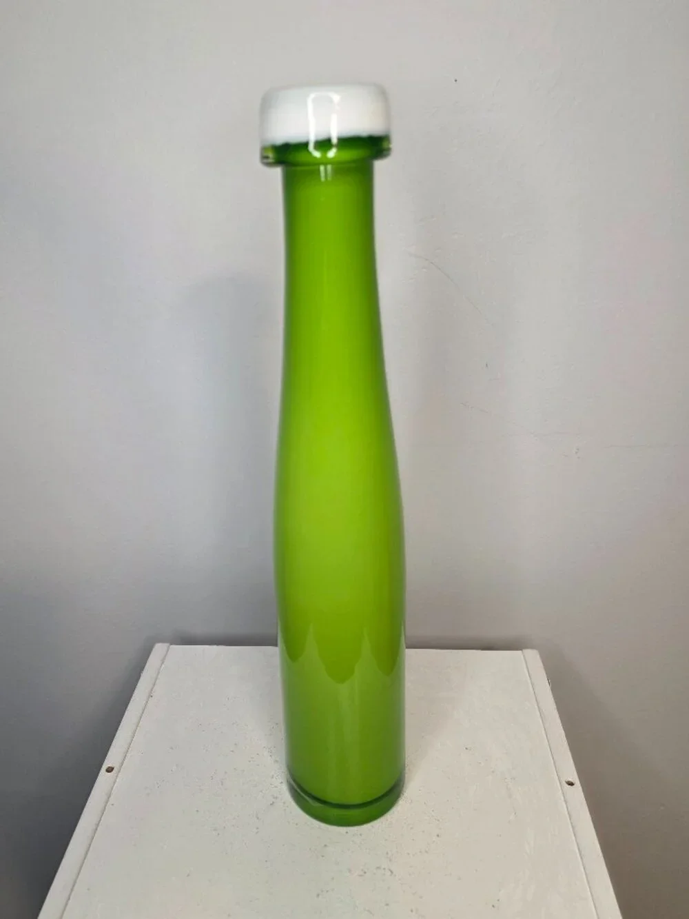 Crate & Barrel Green Pop Vase 15.5